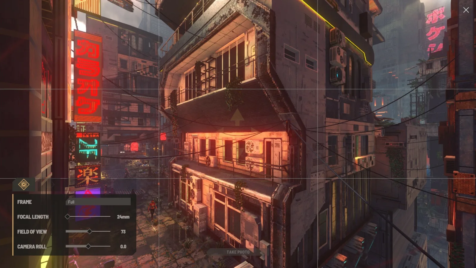 Earlier official camera interface showing Frame, Focal Length, Field of View, and Camera Roll.